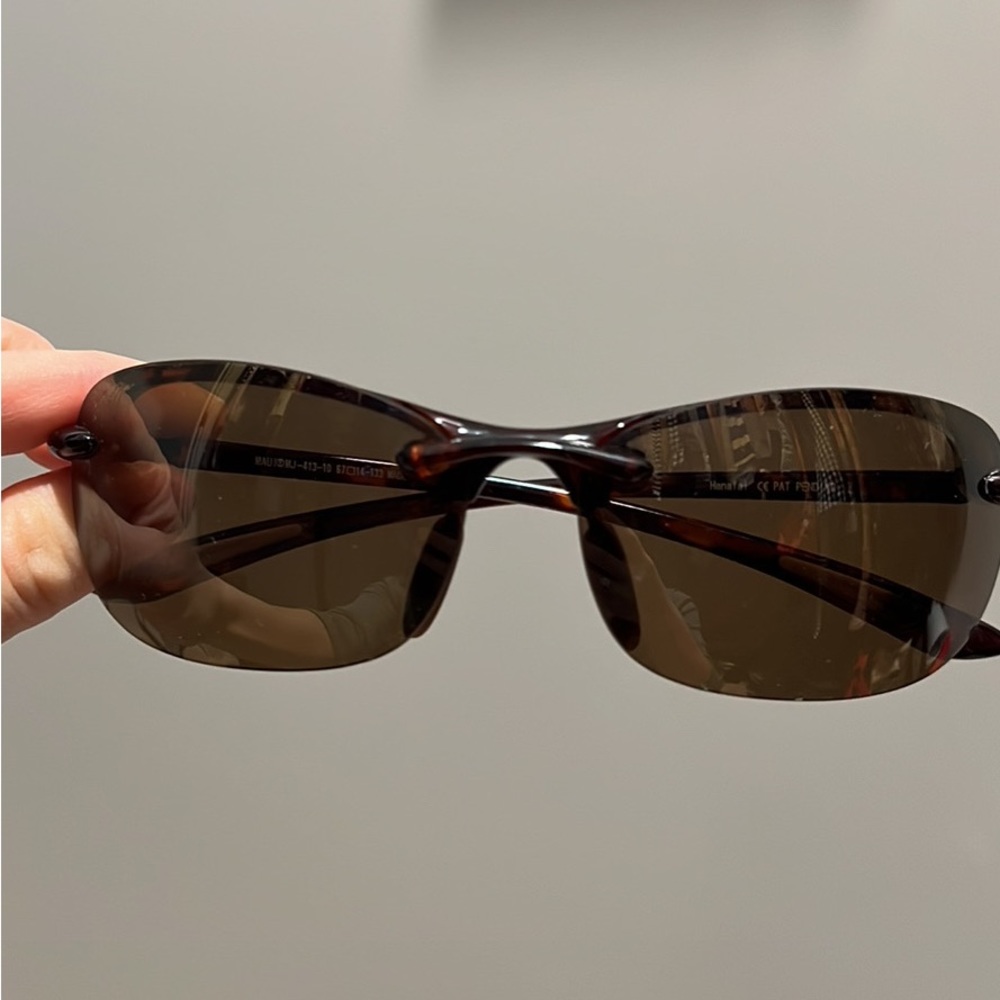 Maui Jim Half Rimmed Tortoise Sunglasses
